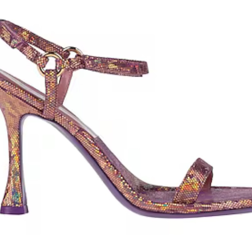 BY FAR Purple Glitter Heels